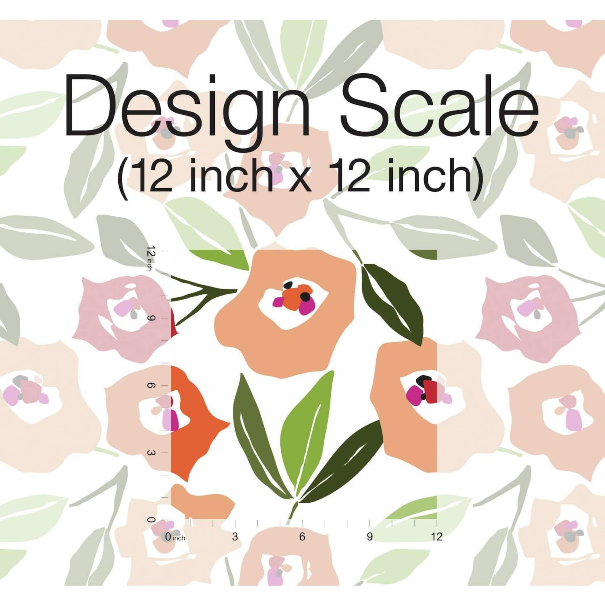 RoomMates Pink Block Print Blooms Peel & Stick Wallpaper